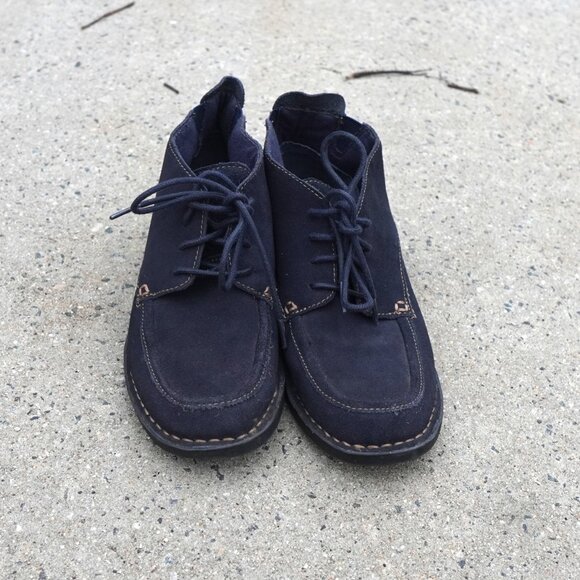 Clarks Bendables Suede Lace Up Moc Toe Comfort Boots 7.5 - Picture 8 of 9